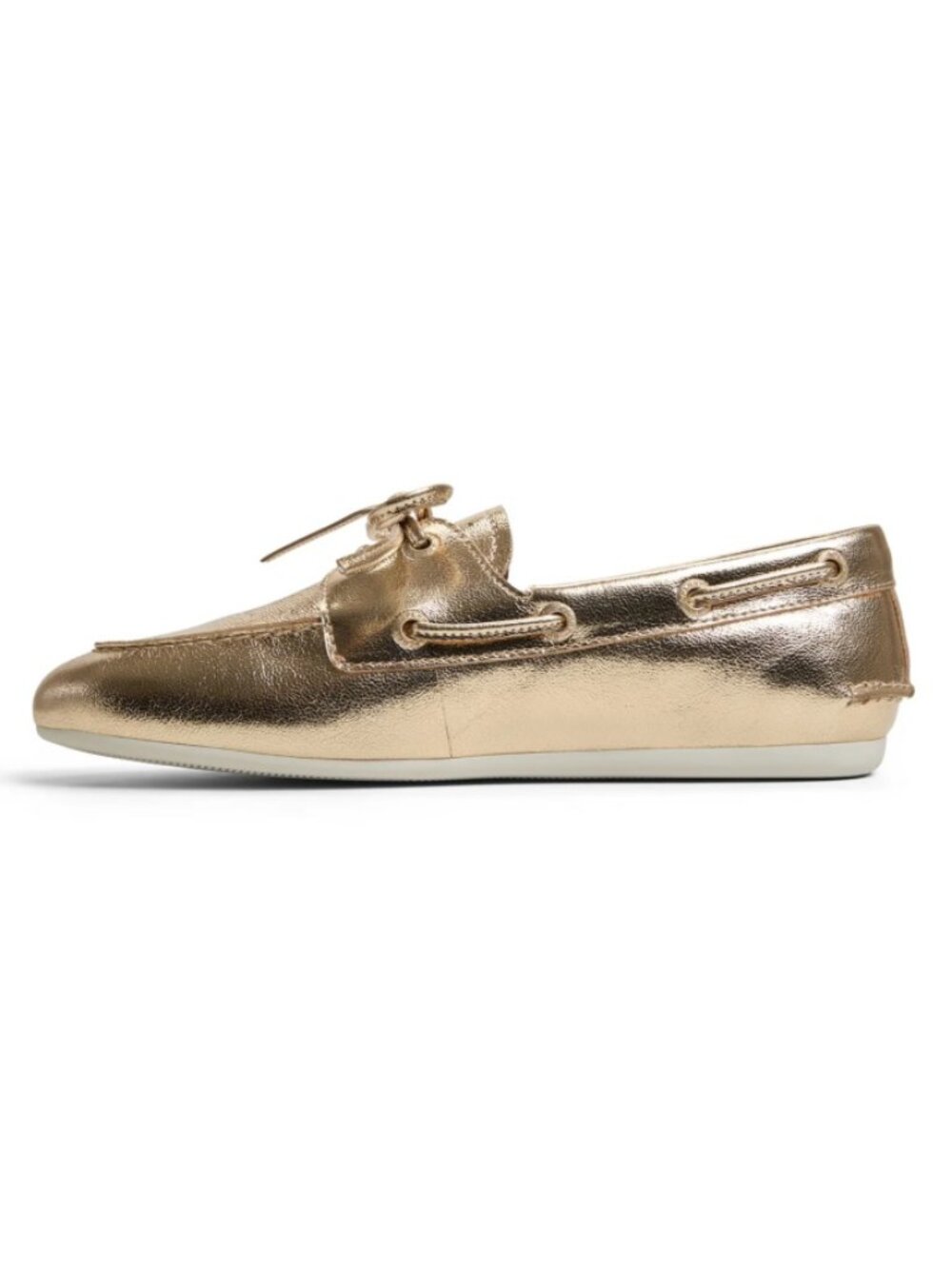 Sperry Top-Sider Slim Boat Leather Shoes Gold Women’s Size 7.5 M NWT - Picture 2 of 6
